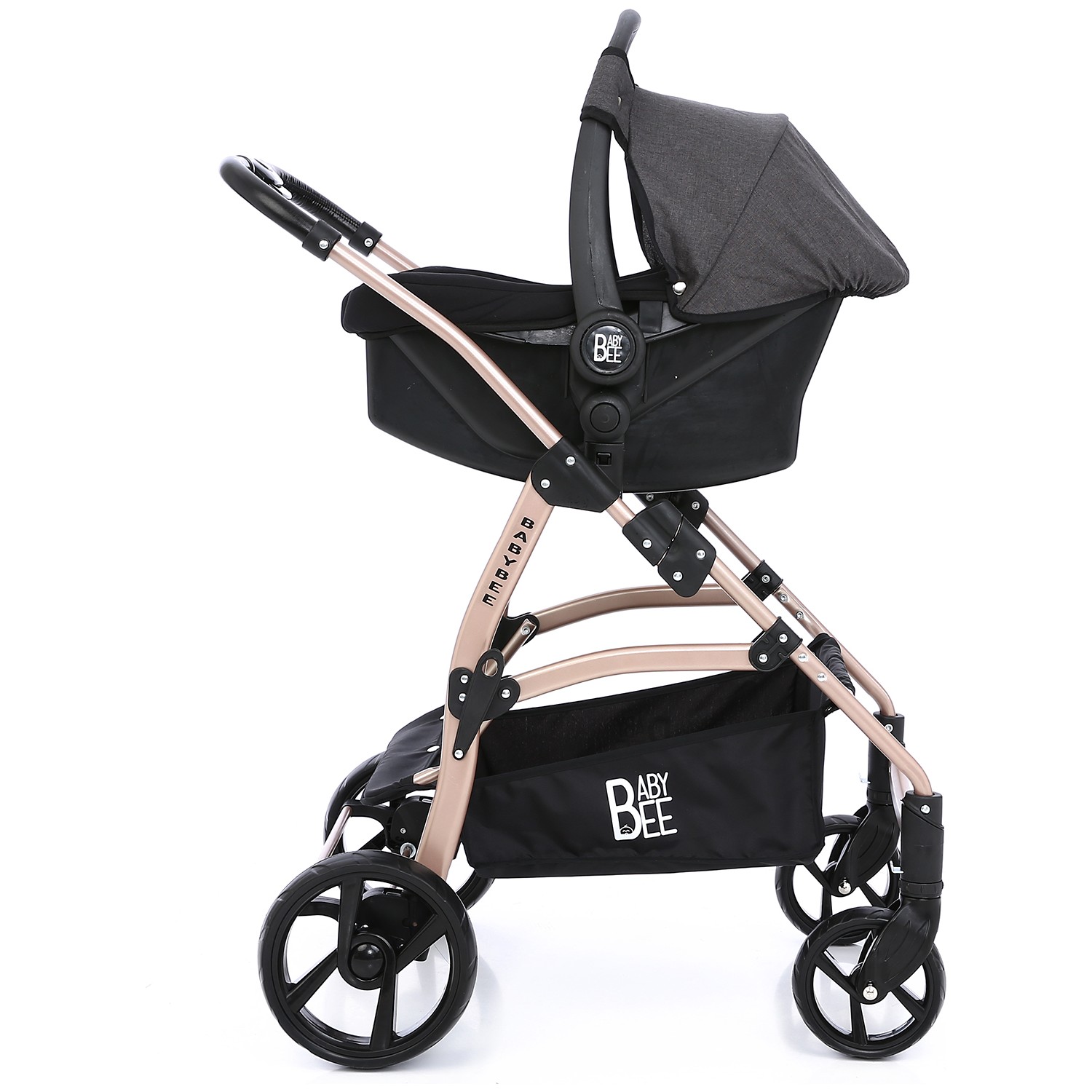 Babybee Tesla Travel Sistem Bebek Arabası Gold Siyah Fiyatı