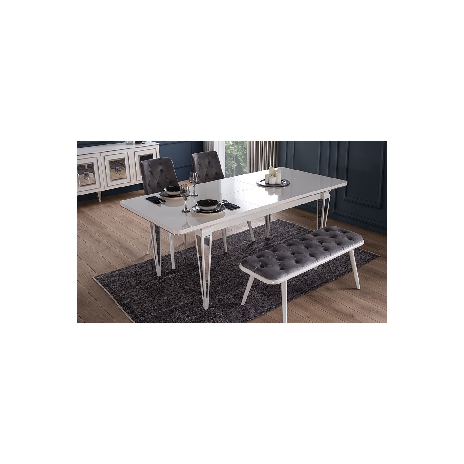 Yıldız Mobilya Boğaziçi Beyaz Yemek Masası Takımı Fiyatı