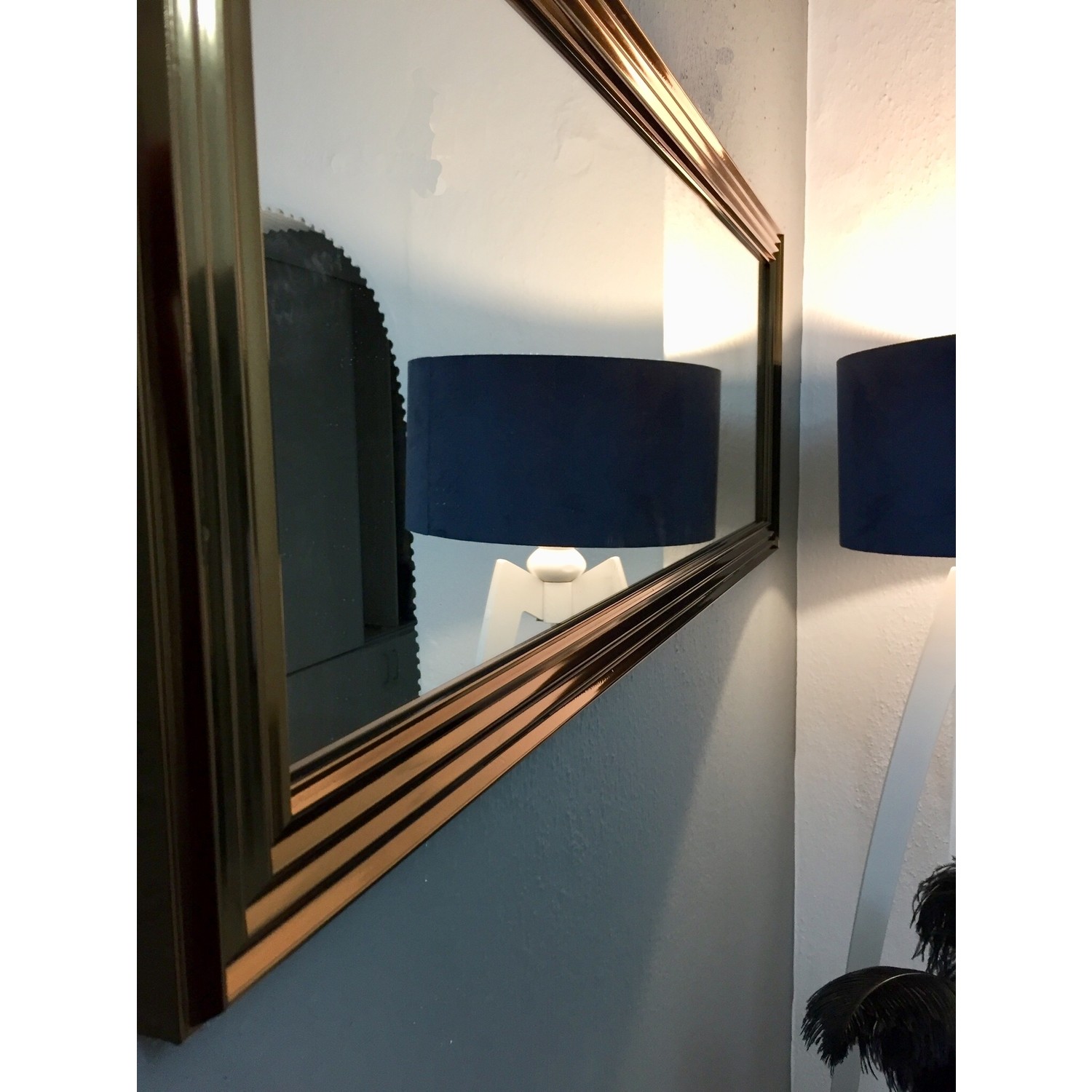 Mone Bronz Çerçeveli Salon Ofis Duvar Aynası O892T Fiyatı