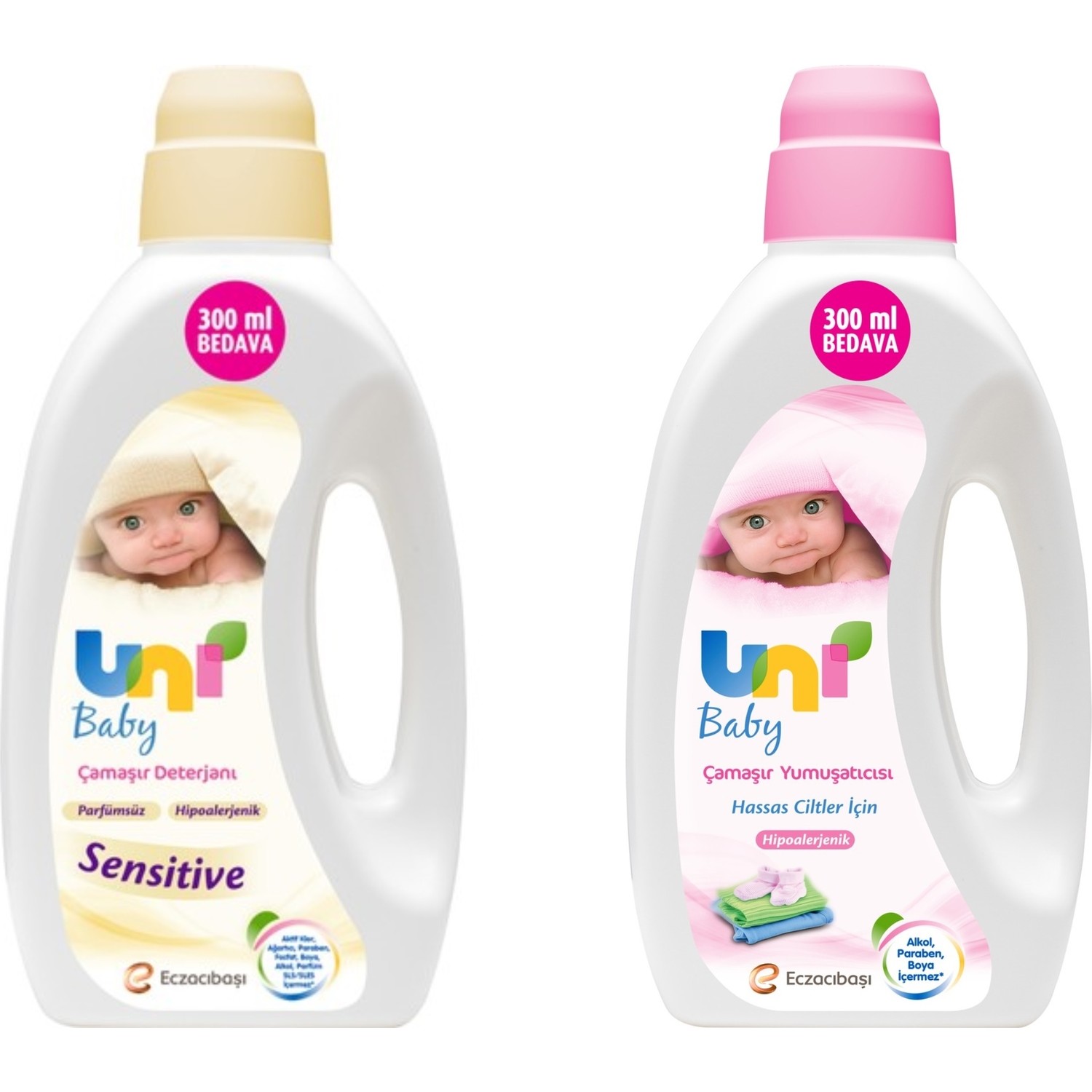 Uni Baby Sensitive Bebek Çamaşır Deterjanı 1800 ml + Bebek