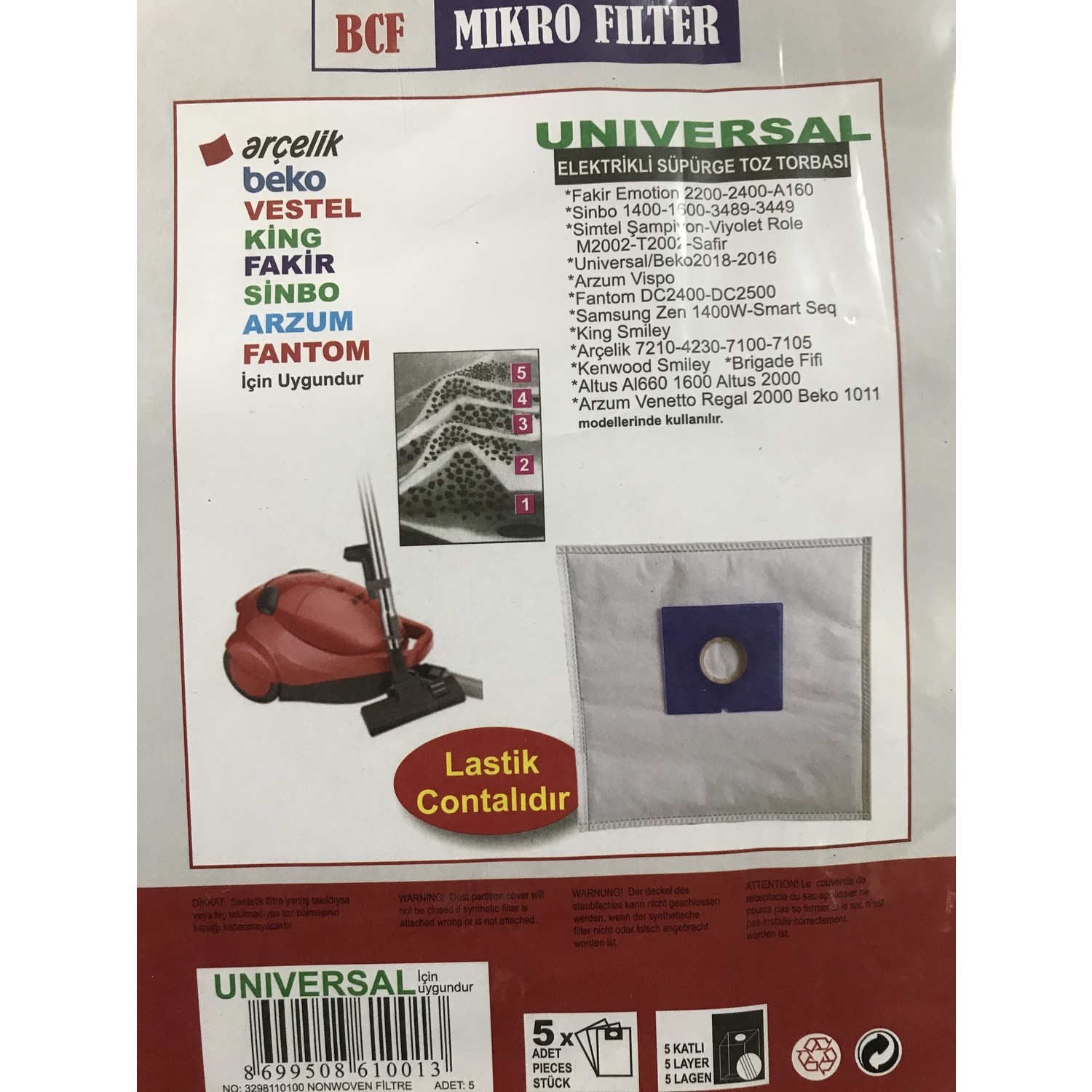 BLC Samsung SC5480 5 Katlı Sentetik Toz Torbası (15 Adet) Fiyatı