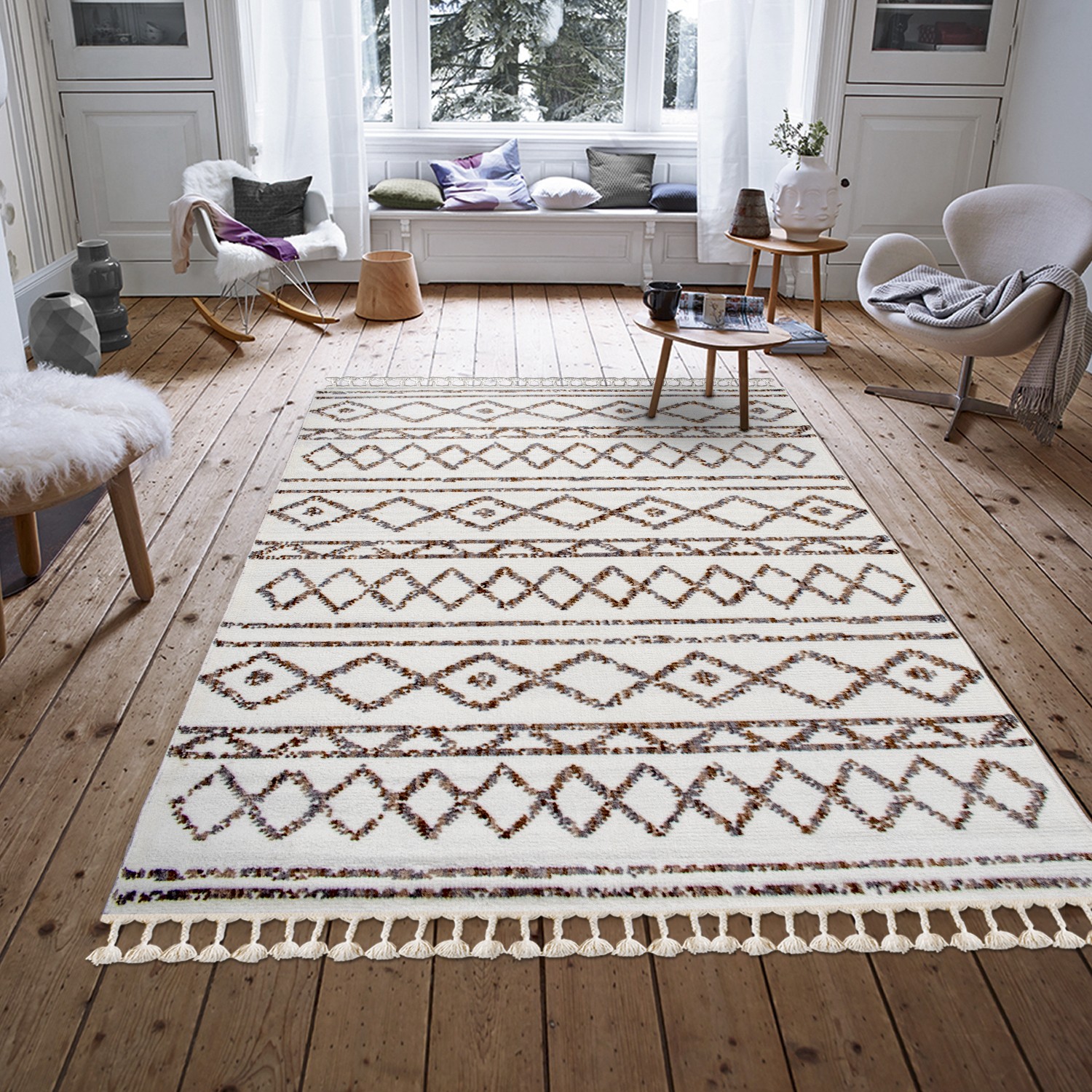 payidar hali rona b670 kahve 120x170 cm sacakli modern hali fiyati