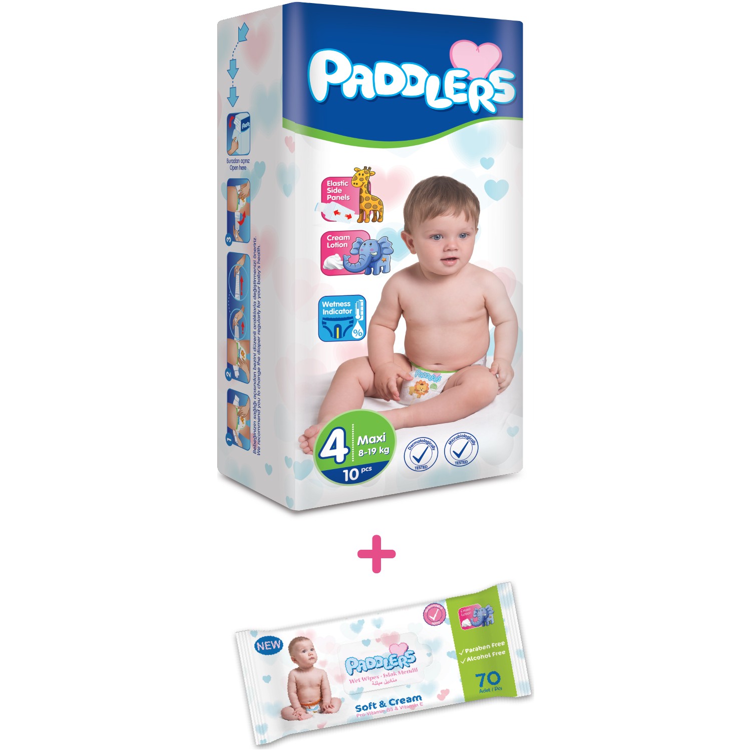 Paddlers 1+1 Deneme Set Bebek Bezi(Maxi) ve Islak Mendil Fiyatı