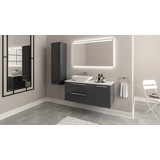 Bagnotti Crux 100 cm Glossmax Parlak Antrasit Banyo Dolabı