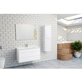 Bagnotti Paradise 80 cm Lake Parlak Beyaz Banyo Dolabı