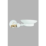 Saray Banyo Artemis Beyaz Gold Sabunluk