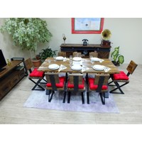NtConcept Masif Ağaç Yemek Masası Düz Kenar - MYM00455