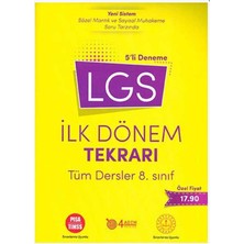 4 Adım Yayınları 4 Adım 8.Sınıf LGS İlk Dönem Tekrarı Tüm Dersler 5 li Deneme