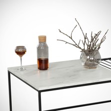 Pasific Home Zinus Metal Orta Sehpa, Beyaz Mermer