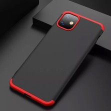 Microsonic Apple iPhone 11 Double Dip 360 Protective Kılıf - Siyah Kırmızı