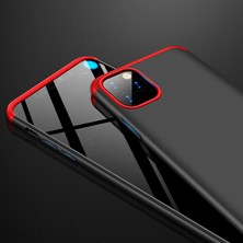 Microsonic Apple iPhone 11 Pro Max Double Dip 360 Protective Kılıf - Siyah Kırmızı