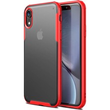 Microsonic Apple iPhone XR Frosted Frame Kılıf - Kırmızı