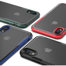 Microsonic Apple iPhone XR Frosted Frame Kılıf - Kırmızı