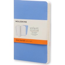 Moleskine Volant 2'li Cep Boy Yumuşak Kapak Çizgili Defter Mavi Qp711B12