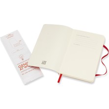 Moleskine Defter Yumuşak Kapak Cep Boy Çizgili Kırmızı Qp613H4