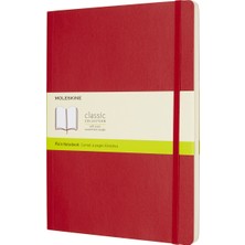 Moleskine Defter Yumuşak Kapak XL Boy Düz Kırmızı