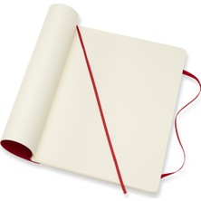 Moleskine Defter Yumuşak Kapak XL Boy Düz Kırmızı