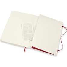 Moleskine Defter Yumuşak Kapak XL Boy Düz Kırmızı