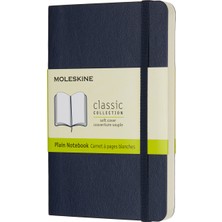 Moleskine Düz Defter Cep Boy Safir Mavi Yumuşak Kapak