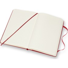 Moleskine Defter Sert Kapak L Boy Çizgili Kırmızı Qp060R