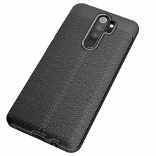 Case 4U Xiaomi Redmi Note 8 Pro Kılıf Rugan Armor Deri Görünümlü Yüksek Kalite Silikon Niss Kırmızı