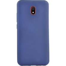 Case 4U Xiaomi Redmi 8A Kılıf Klasik Mat Renkli Yumuşak Premier Silikon Lacivert