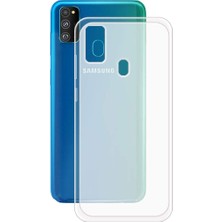 Case 4U Galaxy M30S Kılıf Süper Silikon Arka Kapak Şeffaf