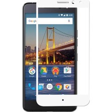 Case 4U General Mobile GM5 Plus Tam Kaplayan Fiber Nano Ekran Koruyucu Cam Beyaz