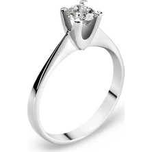 Chavin H Color 0.38 Crt. Pırlanta Altın Tektaş Yüzük BD65H