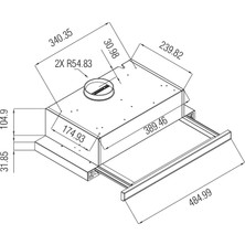 Hibsan Aspiratör  8052 + 2 Adet Alüminyum Filtre