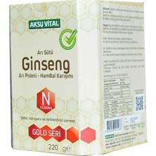 Aksuvital Bitkisel Ürünler Arı Sütü Ginseng Polen Bal Karışımı 220 gr