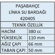 Paşabahçe 420405 Linka Meşrubat Su Bardağı - 12 Adet