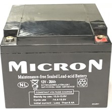 Mıcron 12V 28A Kuru Bakımsız Akü