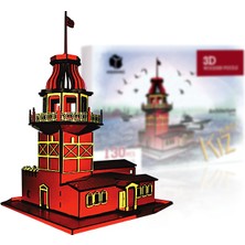 Pershang Kız Kulesi 385 Parça Ahşap 3D Puzzle