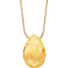 Altınsepeti Rose Altın Turuncu Damla Taşlı Kolye AS1523KLR2