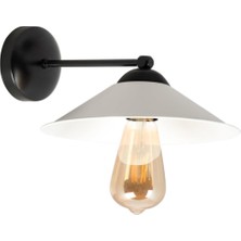 Mylight Retro Aplik Siyah Gövde Beyaz Başlık