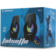 Rampage RMS-G7 Falsetto 2.0 6 Watt 50Hz-20KHz Mavi Multimedia 5V USB Speaker