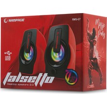 Rampage RMS-G7 Falsetto 2.0 6 Watt 50Hz-20KHz Kırmızı Multimedia 5V USB Speaker