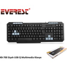 Everest KB-700 Siyah Kablolu Multimedia Klavye