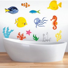 Kt Decoration Deniz Yaşamı Duşakabin Çıkartmaları
