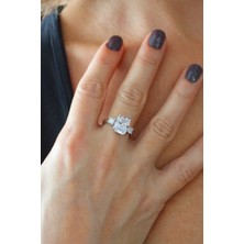 Bella Gloria Baget Tria Gümüş Yüzük (TGY0065)