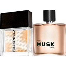 Avon Musk Iron 75 ml Erkek Edt+Avon Fullspeed 30 ml Erkek Edt