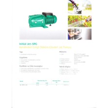 Wilo Kendinden Emişli Döküm Gövdeli Jet Pmp Jet-Spg 9-45 Model Jet-Spg 9-45