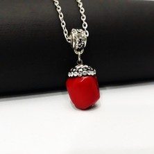 BijuStore Mercan Doğal Taş Kadın Kolye