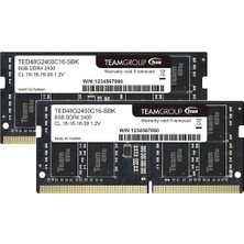 Team Elite 8GB 2400MHz DDR4 RAM SO-DIMM TED48G2400C16-S01