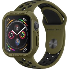 Spigen Apple Watch 45mm/44mm (Seri 9/8/SE2/7/6/SE/5/4) Kılıf Rugged Armor Olive Green - 062CS26015