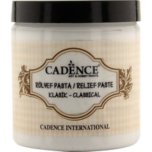 Cadence Rölyef Pasta Klasik 250 ml Su Bazlı Akrilik Malzeme ile Ahşap ve Cam Üzerinde Kullanım