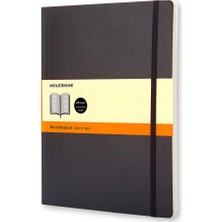 Moleskine Defter Yumuşak Kapak XL Boy Çizgili Siyah