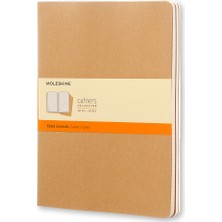 Moleskine Cahier 3Lü Defter Kraft Çizg. Xl Boy 80Syf Qp421
