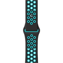 Schulzz Apple Watch Premium 42-44 mm 2-3-4-5 Uyumlu Spor Delikli Silikon Kordon